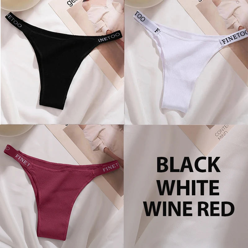 3PCS/Set Cotton Panties Briefs Women Underpants Sexy Lingerie ATHLEXES