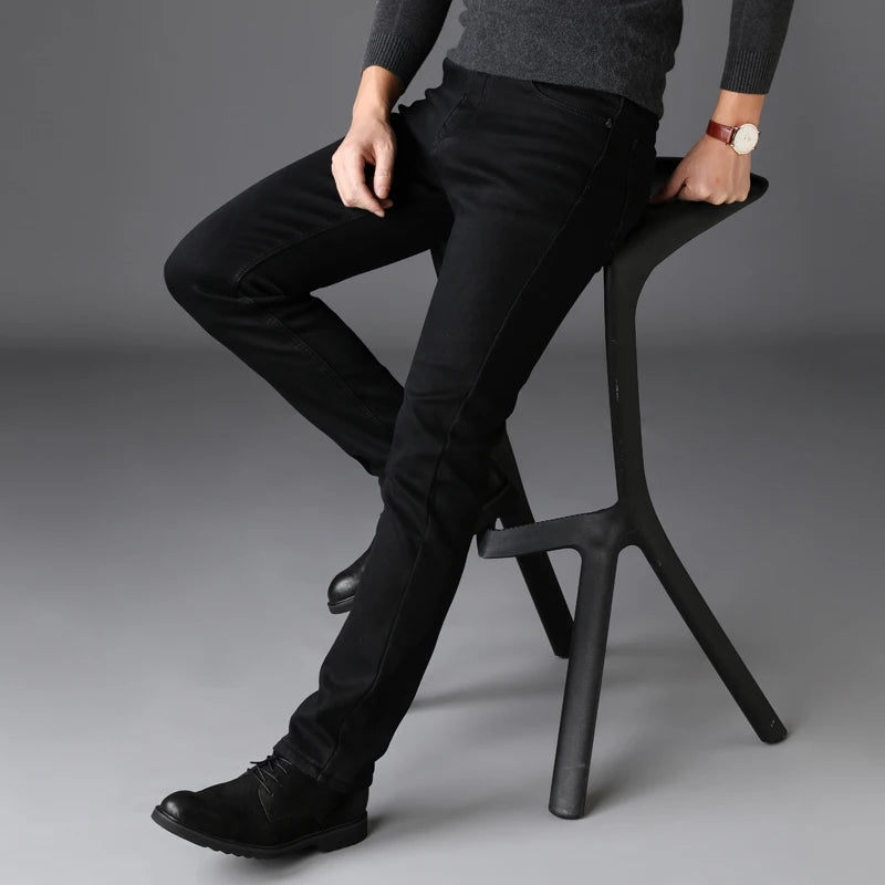 SleekFit Men's Black Slim Jeans ATHLEXES