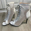 Hollow Mesh Peep Toe Stilettos: Summer High Heel Fashion ATHLEXES