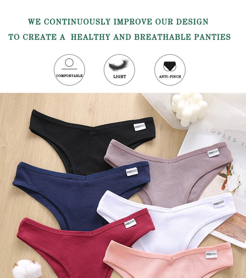 5PCS/Set Cotton Lingerie Panties Sexy Underwear Women Briefs ATHLEXES