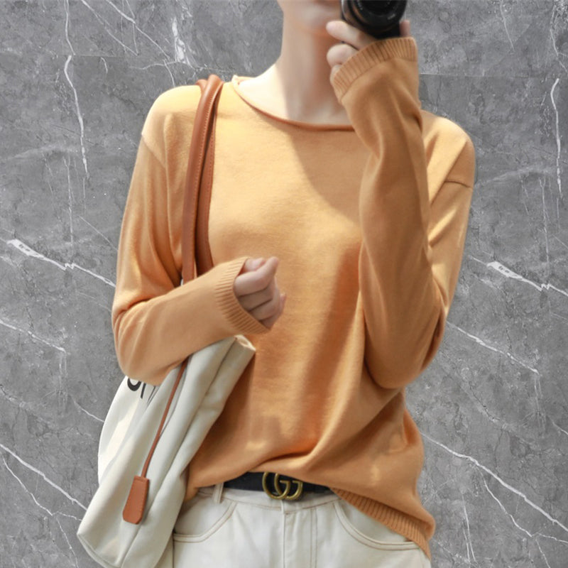 YSZWDBLX Women's Slim Fit Knit O-neck Sweater ATHLEXES
