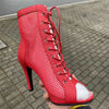 Hollow Mesh Peep Toe Stilettos: Summer High Heel Fashion ATHLEXES