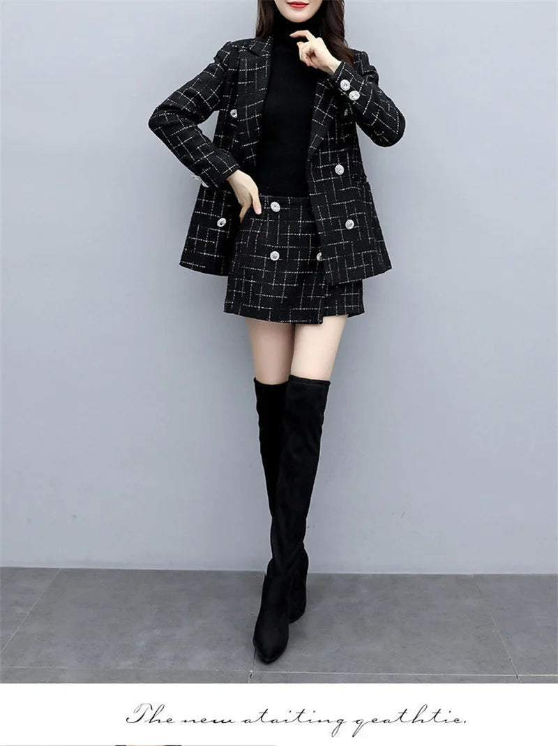 Women’s Plaid Two-Piece Suit ATHLEXES