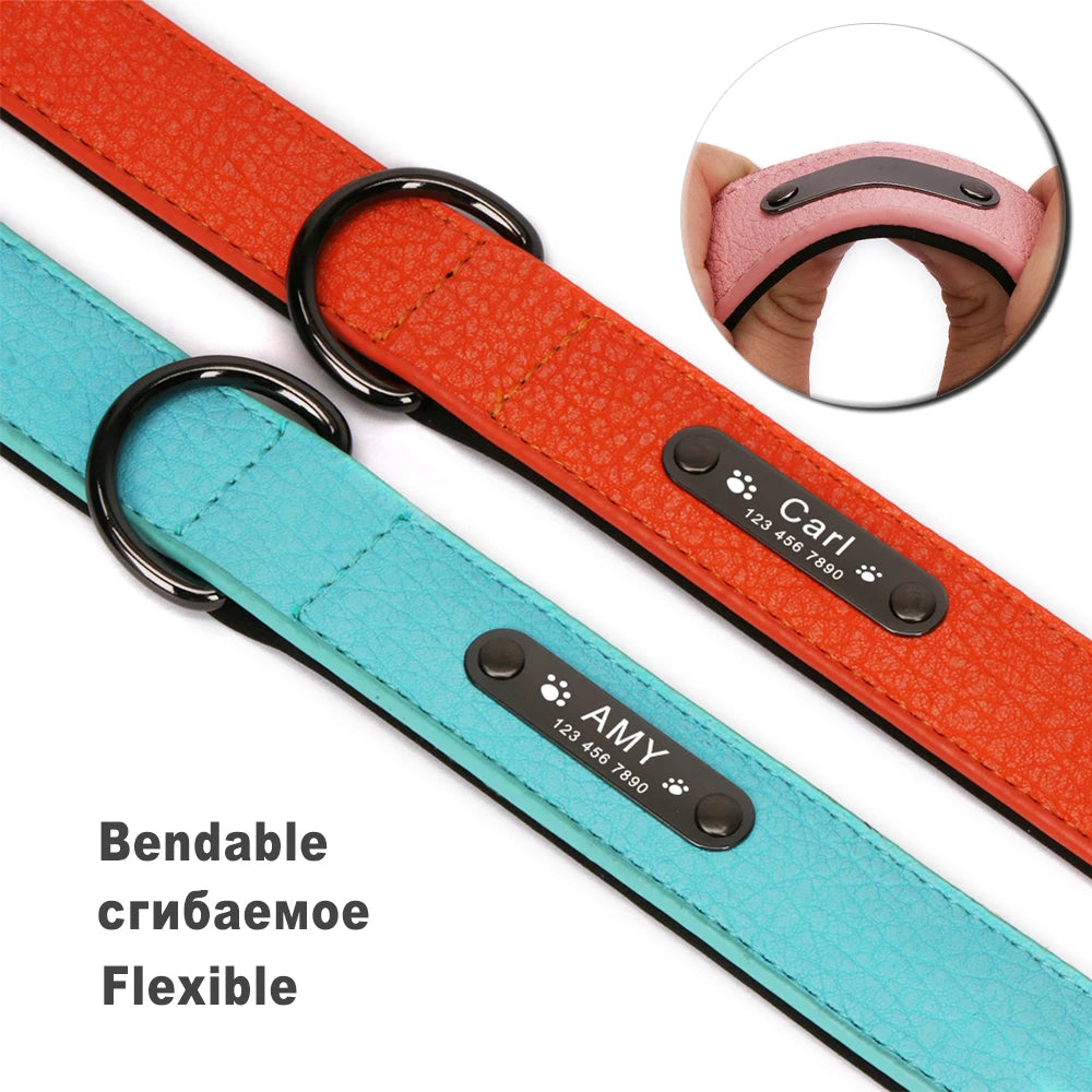 Custom Luxury Personalized Leather Dog Collar ATHLEXES