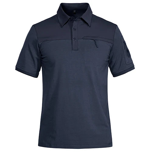 TACVASEN Men's Outdoor Polo Shirt with 2 Zipper Pockets ATHLEXES