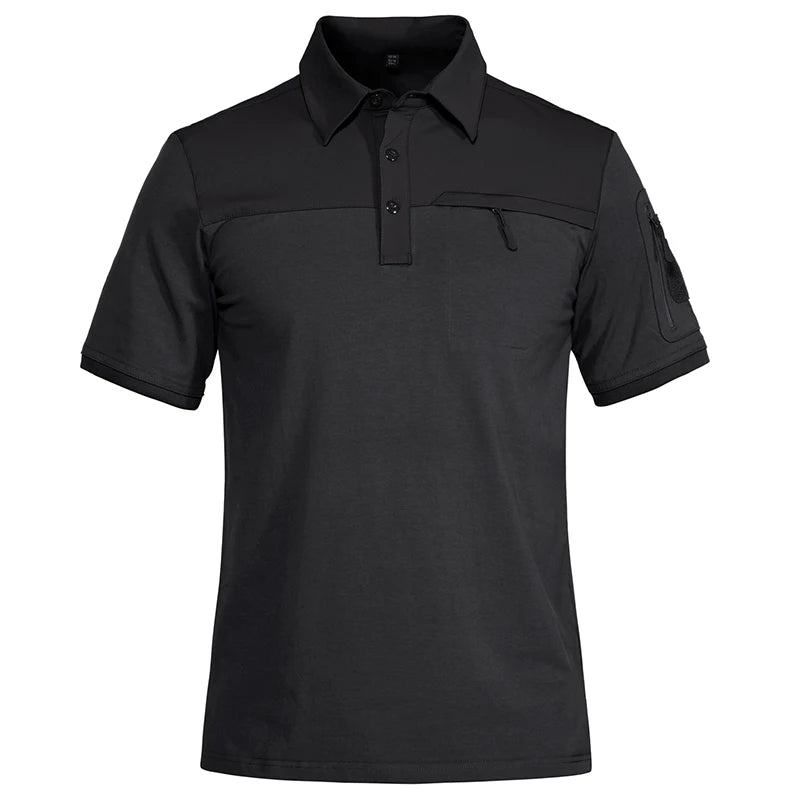 TACVASEN Men's Outdoor Polo Shirt with 2 Zipper Pockets ATHLEXES