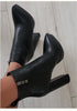 Onlymaker Women’s Chic Black Matte Ankle Boots with 12CM Heel ATHLEXES