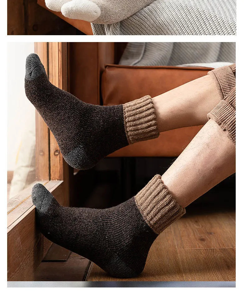 CozyWool Men's Winter Crew Socks Set ATHLEXES