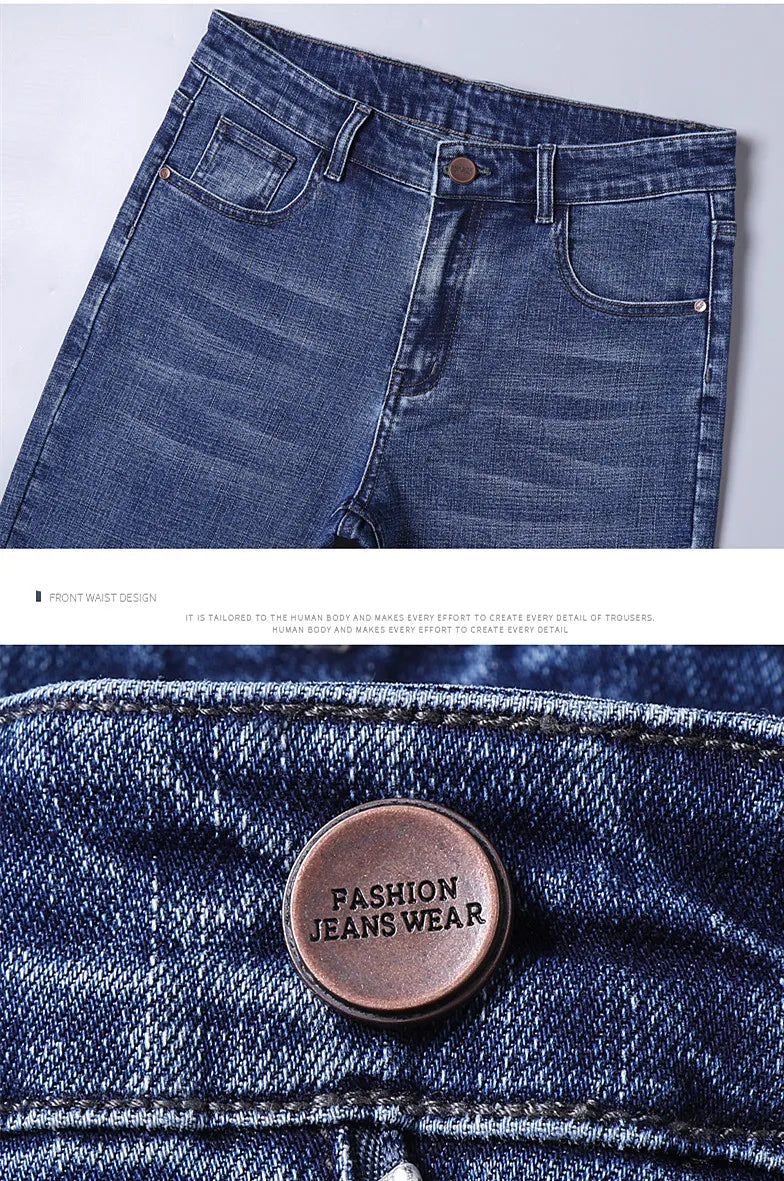 Blue Stretch Jeans & Black Denim Casual Trousers ATHLEXES