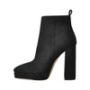 Onlymaker Women’s Chic Black Matte Ankle Boots with 12CM Heel ATHLEXES