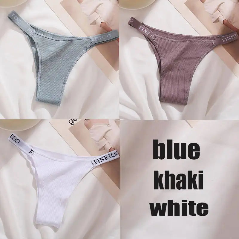 3PCS/Set Cotton Panties Briefs Women Underpants Sexy Lingerie ATHLEXES