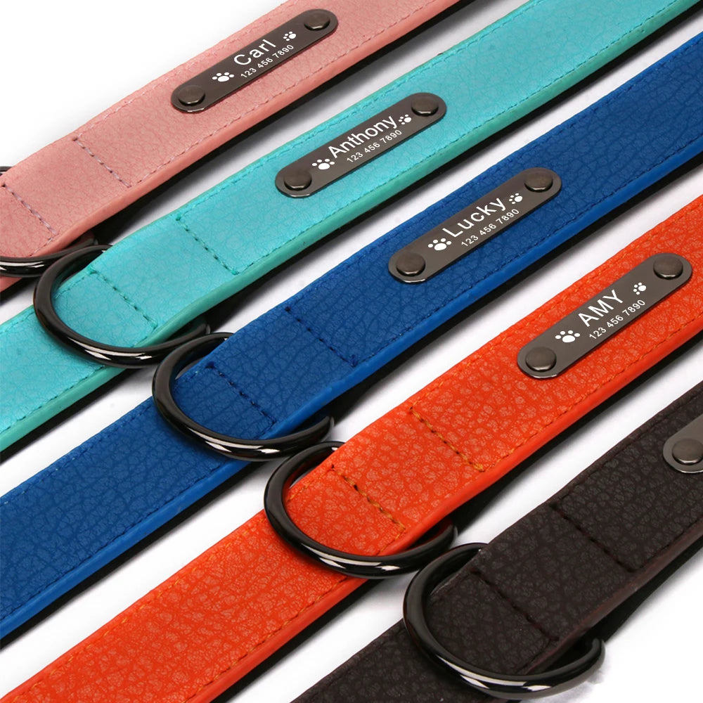 Custom Luxury Personalized Leather Dog Collar ATHLEXES