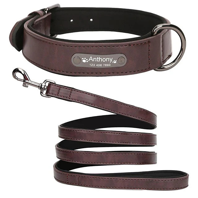 Custom Luxury Personalized Leather Dog Collar ATHLEXES
