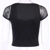 Gothic Lace Bodycon Top for Women Streetwear Chic ATHLEXES