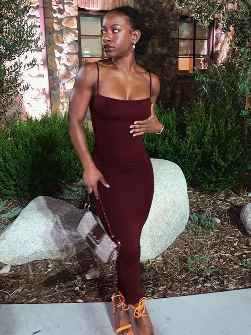 Chic Summer Backless Bodycon Dress ATHLEXES