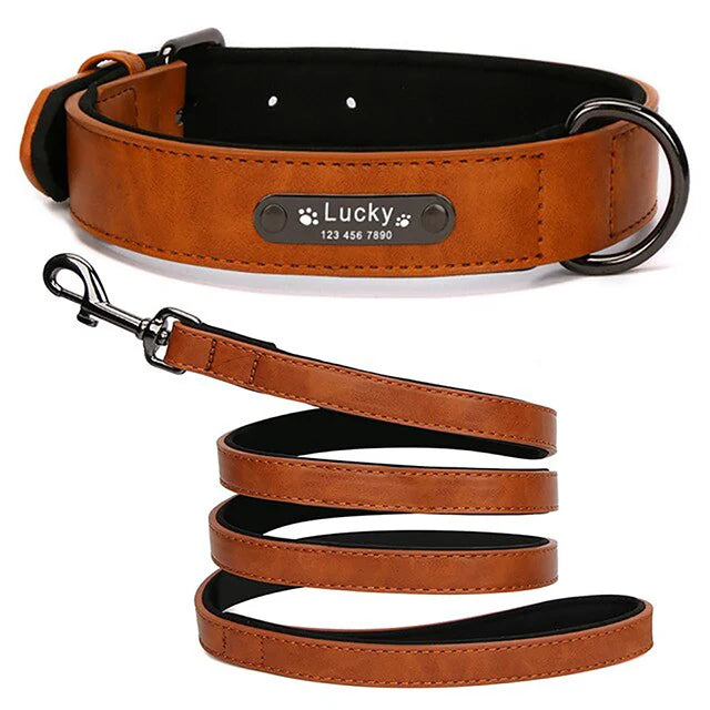 Custom Luxury Personalized Leather Dog Collar ATHLEXES