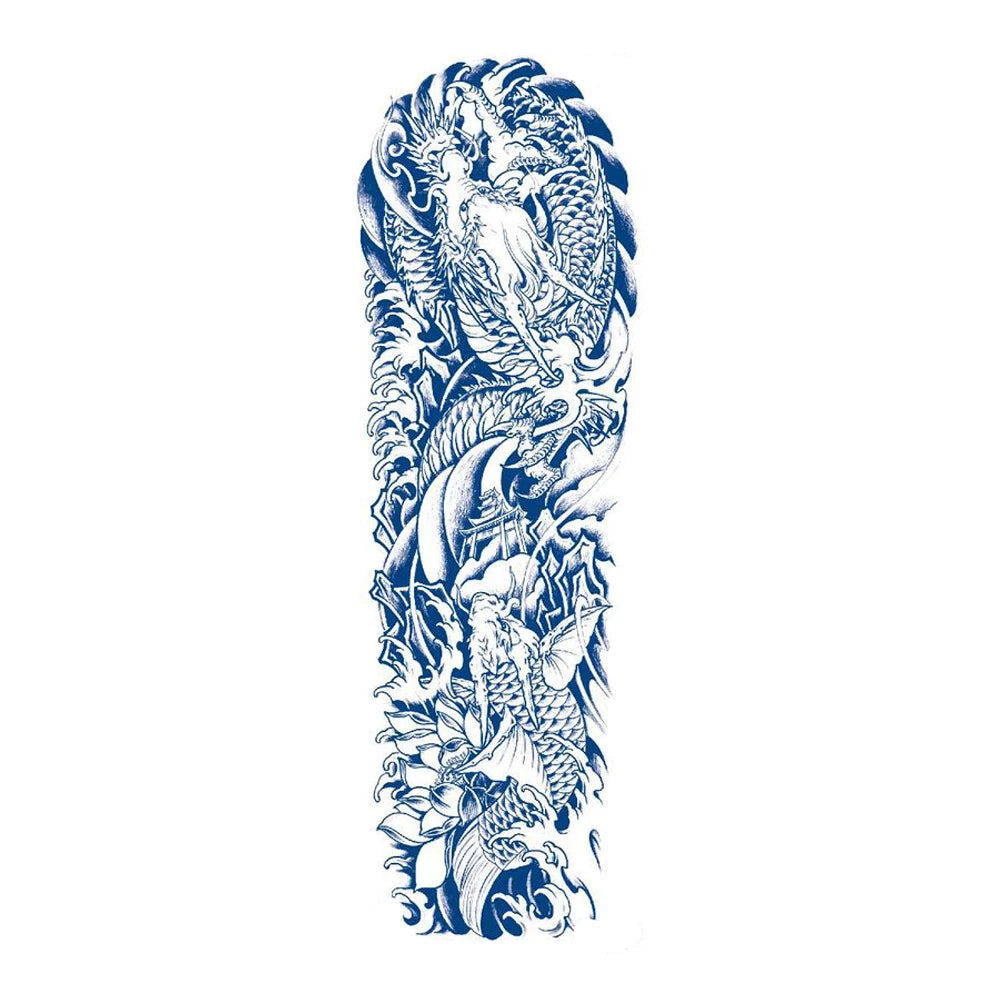 Blue Totem Waterproof Full Arm Tattoo Sleeve ATHLEXES