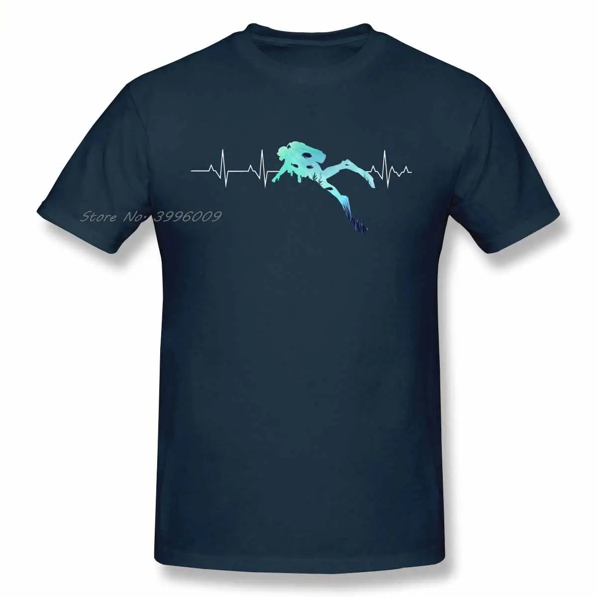 Scuba Diving Heartbeat Graphic T-Shirt ATHLEXES