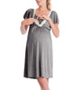 LuxeMaternity Lace Nightgown with Adjustable Belt ATHLEXES