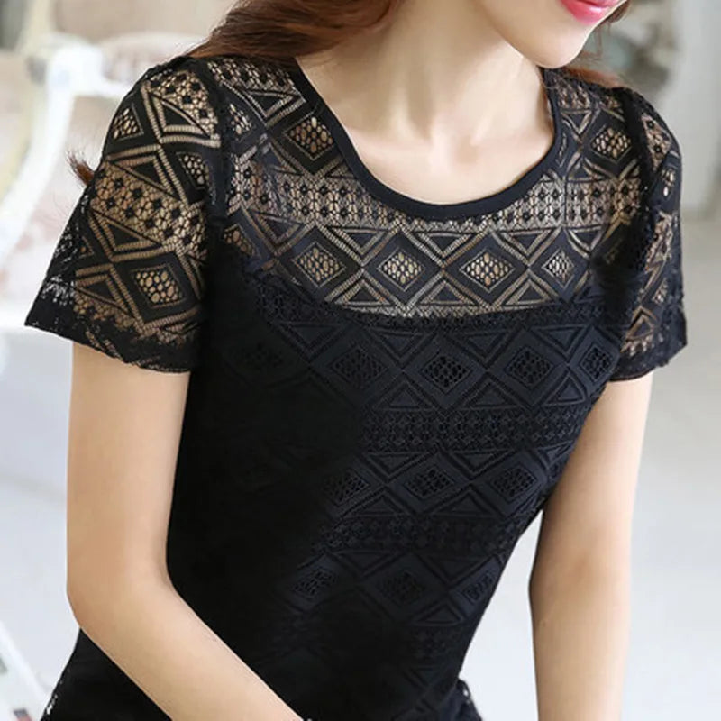 Elegant Lace Chiffon Blouse for Women ATHLEXES