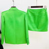 Satin Luxe Double Breasted Blazer and Mini Skirt Set ATHLEXES