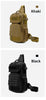 Tactical Sling Shoulder Bags Waterproof Night Reflective Strip Pack EDC Molle Chest Bag 10L Capacity Black ATHLEXES