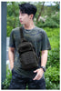 Tactical Sling Shoulder Bags Waterproof Night Reflective Strip Pack EDC Molle Chest Bag 10L Capacity Black ATHLEXES