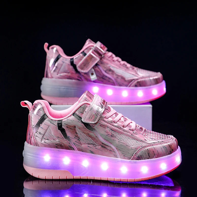 GlowRoll Adjustable LED Roller Shoes ATHLEXES