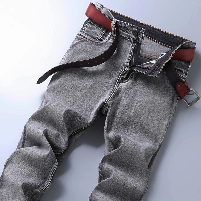 Classic Fit Stretch Denim Trousers for Men ATHLEXES