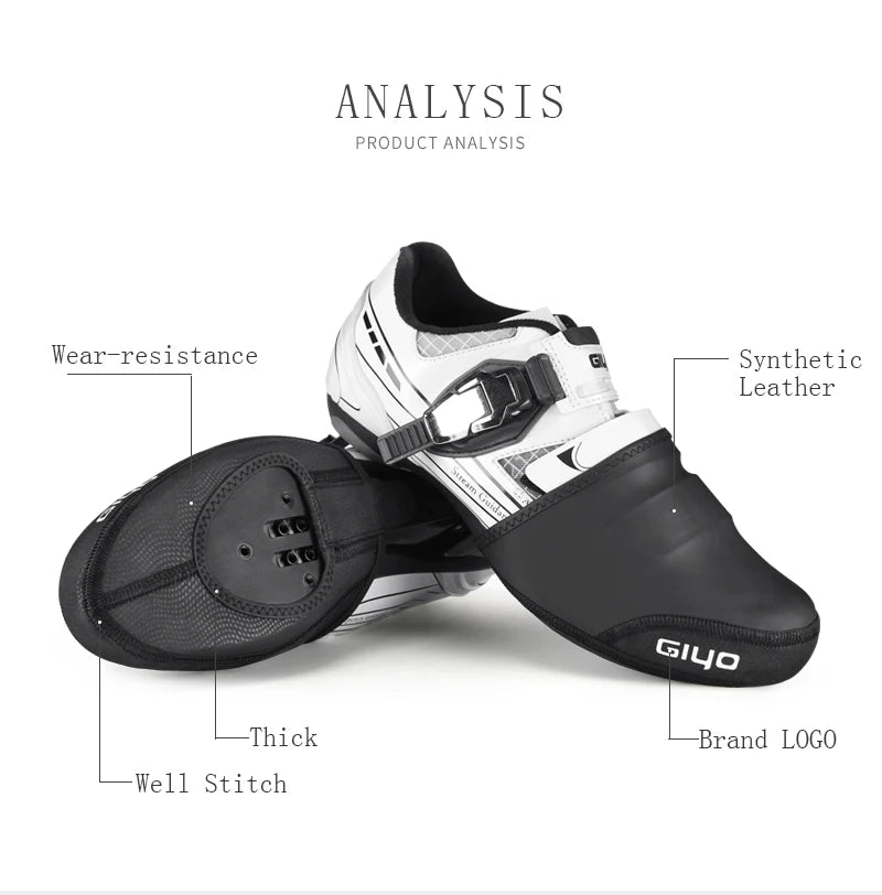 GIYO Windproof Waterproof Fleece Cycling Shoe Covers for All Seasons ATHLEXES