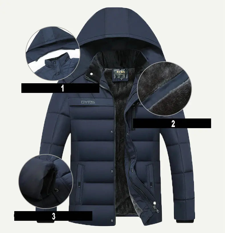 Thick Winter Parka for Men -15 Degree Warm Jacket ATHLEXES