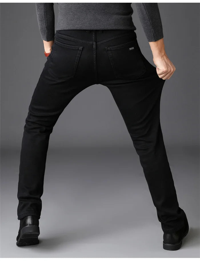 SleekFit Men's Black Slim Jeans ATHLEXES