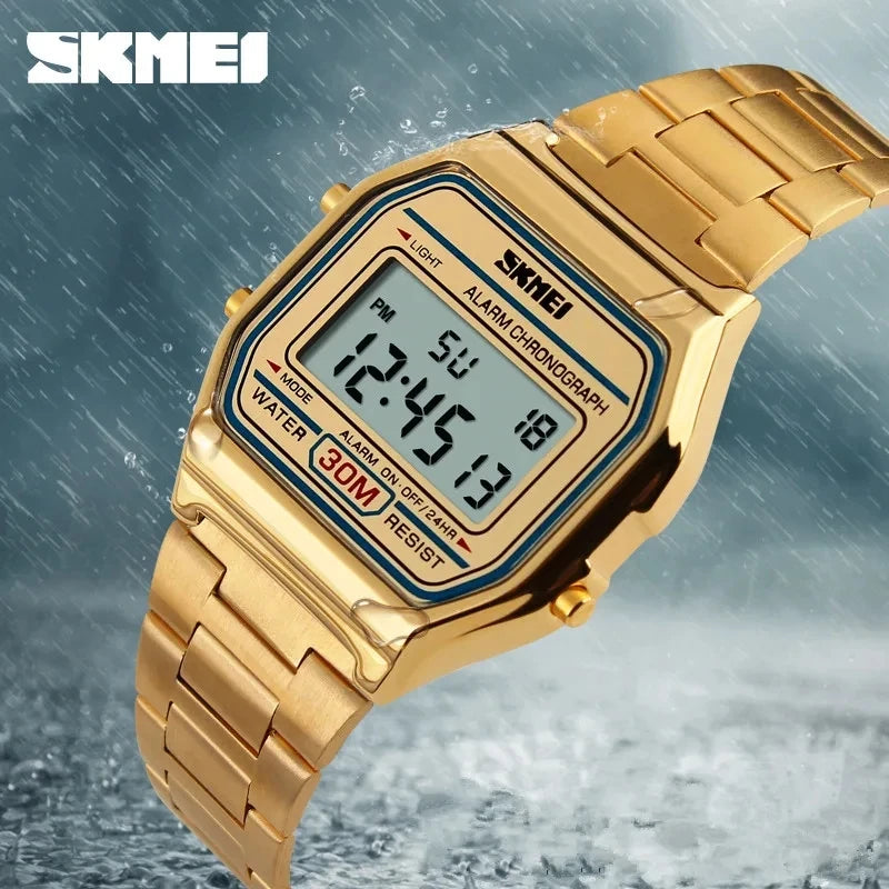 Skmei Elite Stainless Steel LED Sports Watch ATHLEXES