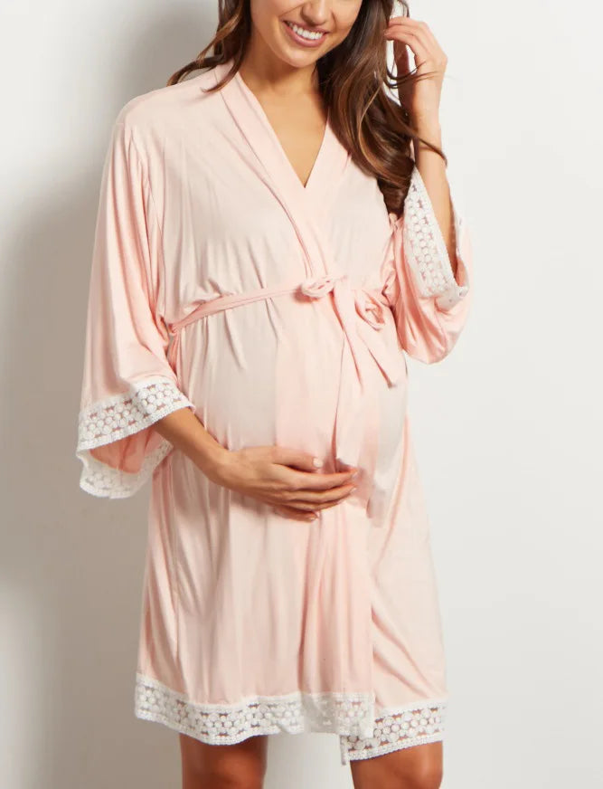 LuxeLounge Maternity Pajama Set ATHLEXES
