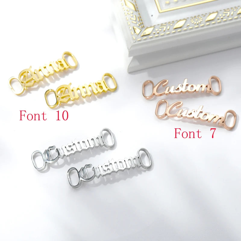 Personalized Stainless Steel Name Buckle for Sneakers ATHLEXES