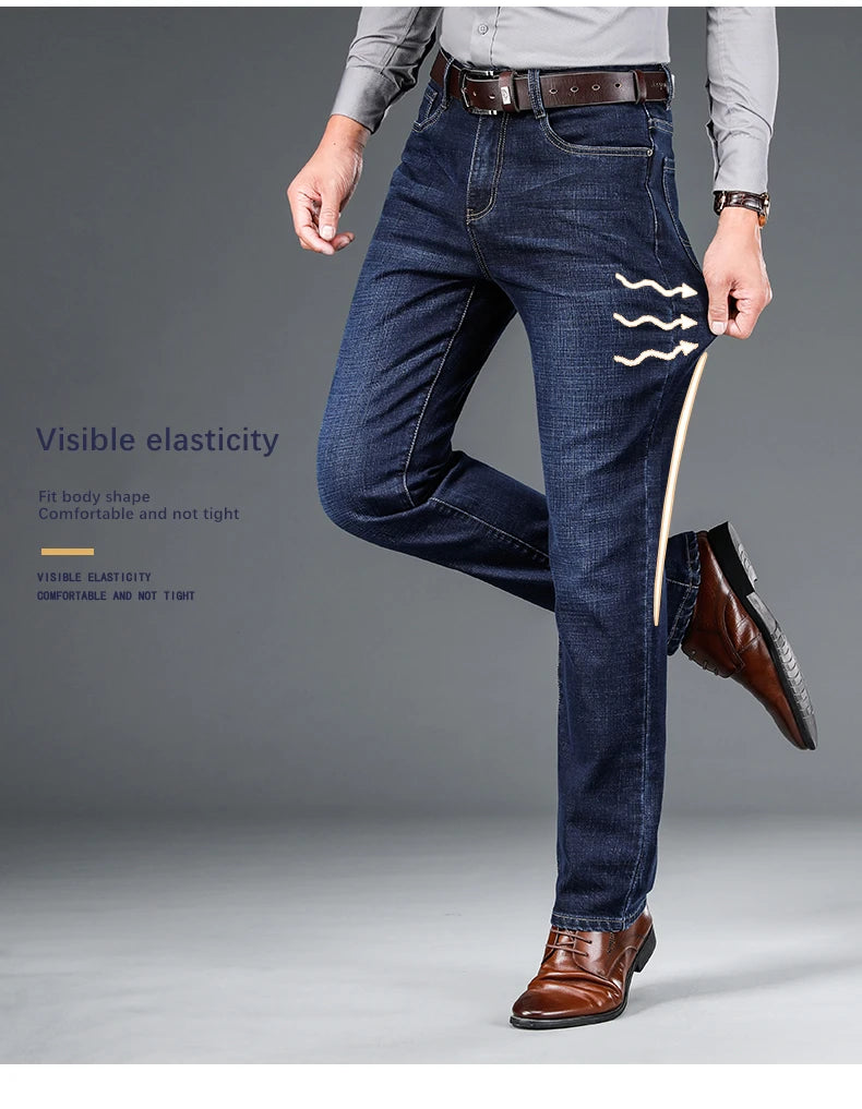 Shan Bao Classic Straight Stretch Denim Jeans ATHLEXES