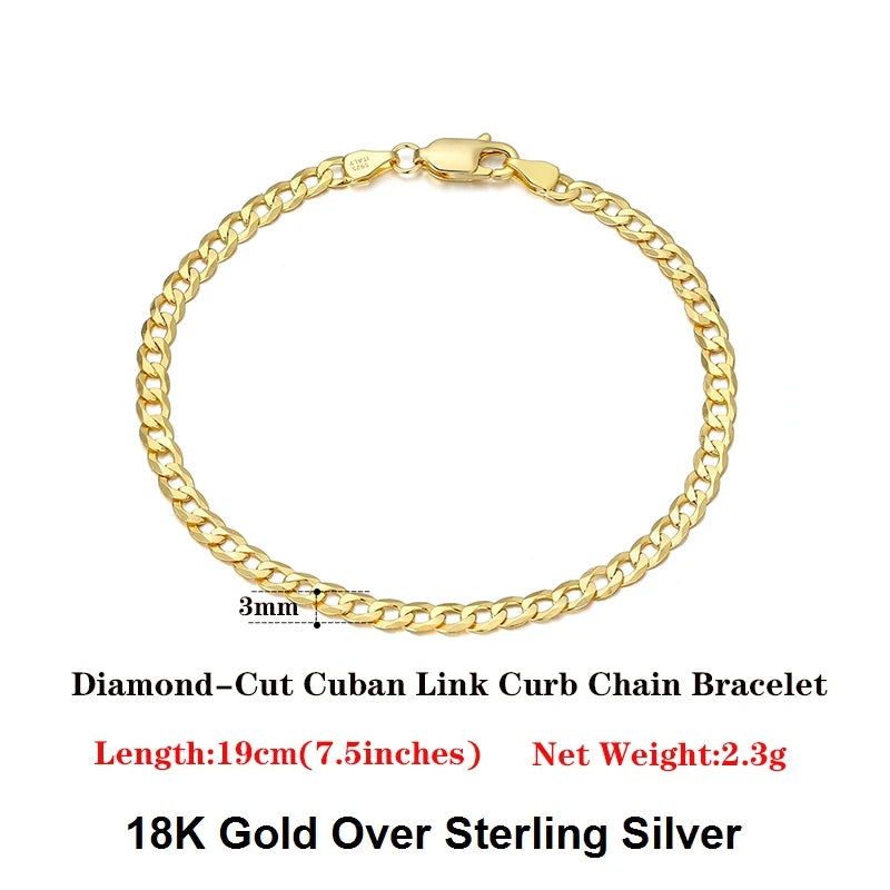 Rinntin 18K Gold Cuban Link Chain Necklace ATHLEXES