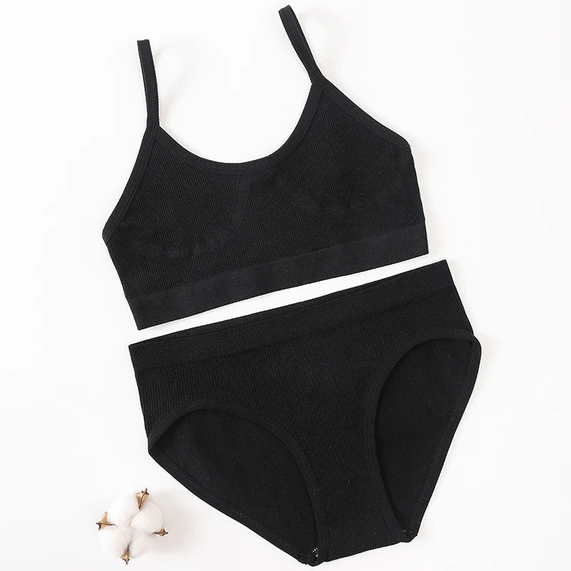 Women Seamless Bras Panties Set Sports Crop Top Briefs ATHLEXES