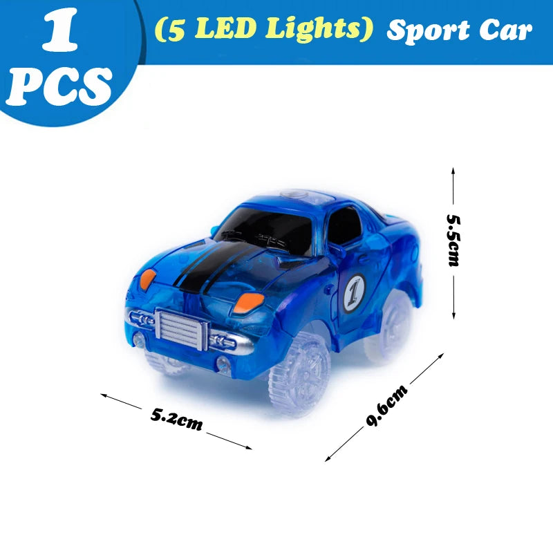 GlowTrack DIY Racing Cars with Colorful Lights ATHLEXES