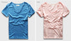 VogueFit Solid Cotton V-Neck Slim Fit T-Shirt for Men ATHLEXES