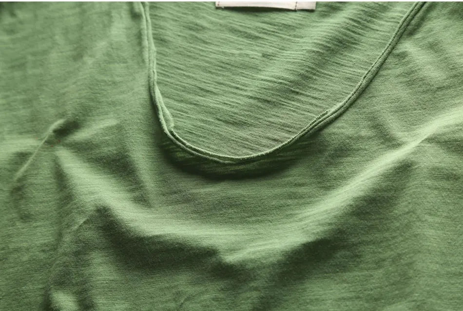 VogueFit Solid Cotton V-Neck Slim Fit T-Shirt for Men ATHLEXES