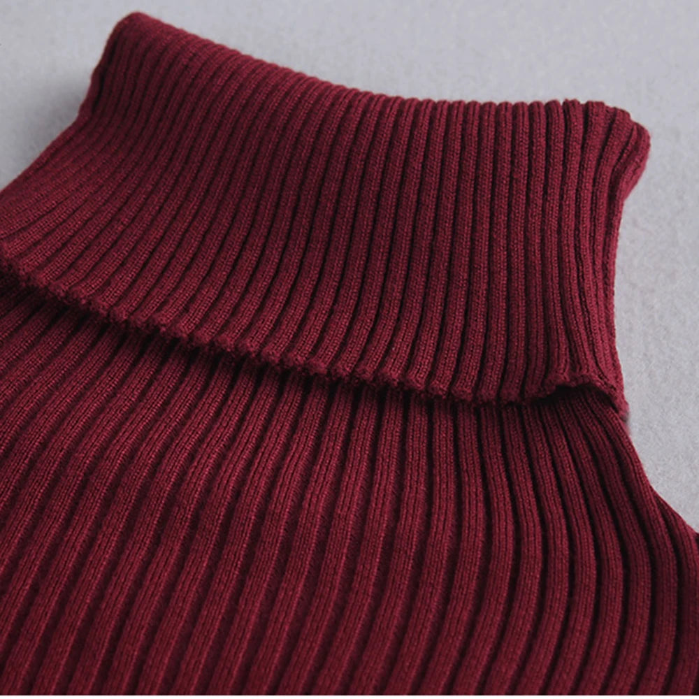 Turtleneck Knit Sheath Dress ATHLEXES