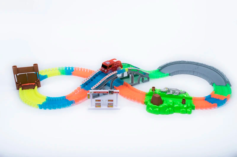GlowTrack DIY Racing Cars with Colorful Lights ATHLEXES