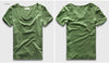 VogueFit Solid Cotton V-Neck Slim Fit T-Shirt for Men ATHLEXES