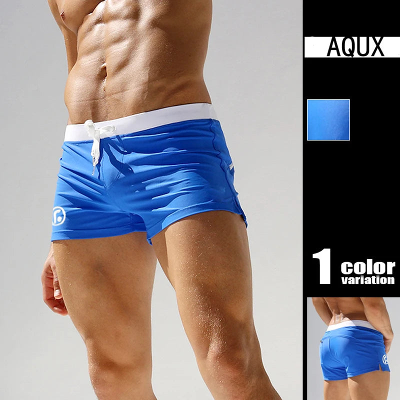 AquaStyle Low Waist Surf Trunks for Men ATHLEXES