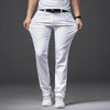Classic White Slim Fit Stretch Jeans for Men ATHLEXES