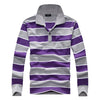 Classic Striped Cotton Polo for Men - Spring & Autumn ATHLEXES
