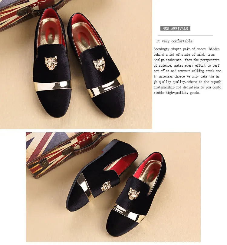 Tiger Gold Elegance Loafers for Men ATHLEXES