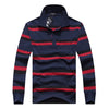 Classic Striped Cotton Polo for Men - Spring & Autumn ATHLEXES