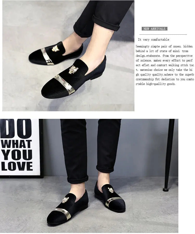 Tiger Gold Elegance Loafers for Men ATHLEXES